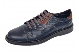 Pantofi barbati casual din piele naturala Bleumarin Matritat GKR231BTR